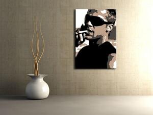 Tablou pictat manual POP Art Brad Pitt 1 - piese