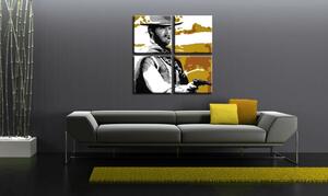 Tablou pictat manual POP Art Clint Eastwood 3 - piese