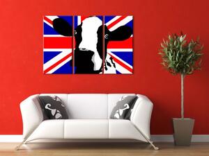 Tablou pictat manual POP Art Cow 3 - piese