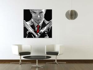 Tablou pictat manual POP Art HITMAN 1 - piese