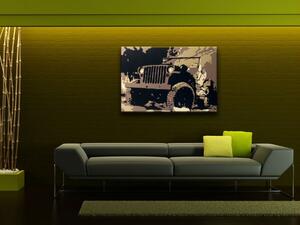 Tablou pictat manual POP Art JEEP 1 - piese