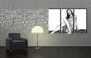 Tablou pictat manual POP Art Kate Moss 3 - piese