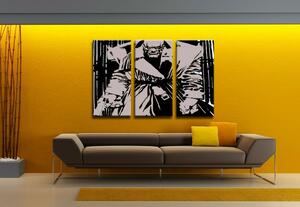 Tablou pictat manual POP Art Killer with yellow eyes 3 - piese