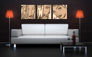 Tablou pictat manual POP Art LICHTENSTEIN 3 - piese