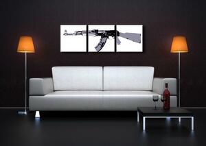 Tablou pictat manual POP Art Kalashnikov 3 - piese