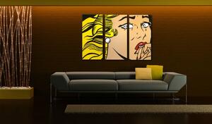Tablou pictat manual POP Art LICHTENSTEIN 3 - piese