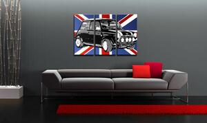 Tablou pictat manual POP Art MINI COOPER 3 - piese