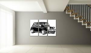 Tablou pictat manual POP Art MINI COOPER 3 - piese