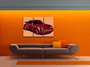 Tablou pictat manual POP Art PORSCHE 911 3 - piese