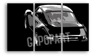 Tablou pictat manual POP Art PORSCHE 911 3 - piese