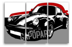 Tablou pictat manual POP Art PORSCHE 911 3 - piese