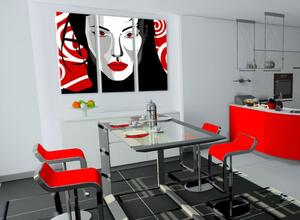 Tablou pictat manual POP Art Nice WOMAN 3 - piese