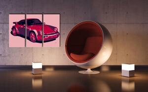 Tablou pictat manual POP Art PORSCHE 911 3 - piese