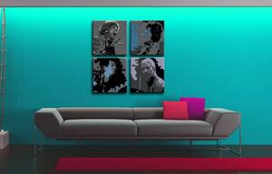Tablou pictat manual POP Art Rolling Stones 4 - piese