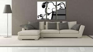 Tablou pictat manual POP Art SNOOPY 3 - piese