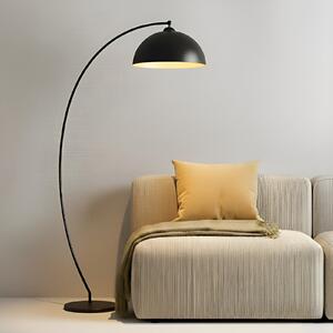 Lindby Lampă cu arc Jonera, negru, metal, E27, înălțime 185cm, Negru, Camera de zi / sufragerie, Metal, Viața tânără