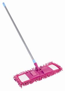 Mop plat cu cap rotativ, mix culori, Fringe