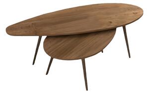 Set Masuta de cafea 2 buc Monty Natural 116x46x46 cm