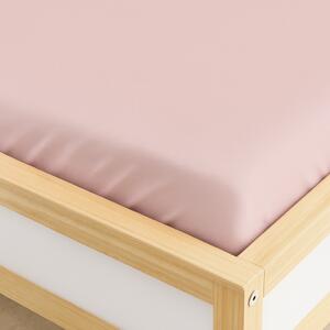 Cearceaf cu elastic din microfibra roz antic 180 x 200 cm
