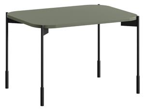 Măsuță de cafea dreptunghiulară Sonatia 60 cm cu picioare metalice - măsliniu