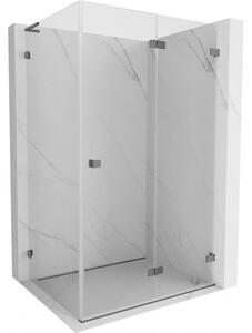 Mexen Lunar-F L, duș rabatabil dreapta 100 x 80 cm, sticlă transparentă de 8 mm, profil grafit, 836L-100-080-95-00-P