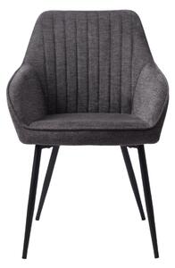 Scaun de dining Nolan gri închis, cusături verticale