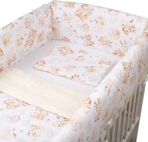 Lenjerie patut Maxi cu aparatori laterale matlasate pentru pat 120x60 cm Kidizi Just Dreaming