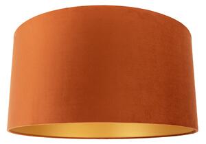 Abajur din material textil portocaliu cu interior auriu 50/50/25