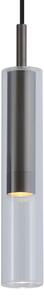 Spot modern gunmetal cu sticlă transparentă pentru sistem de șină monofazat - Slimline Loyce