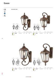 Redo 9656 - Lampă de perete pentru exterior ESSEN 1xE27/70W/230V IP44 maro/patină