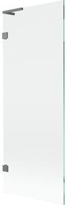 Mexen, Paravan de baie Mexen Lunar L cu 1 aripă 70 x 150 cm, transparent, gri închis - 897L-070-000-95-00