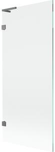 Mexen, Paravan de baie Mexen Lunar L cu 1 aripă 80 x 150 cm, transparent, gri închis - 897L-080-000-95-00