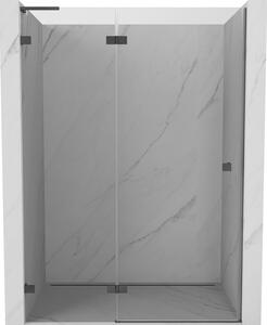 Mexen, Ușă de duș pivotantă stânga Mexen Lunar L 130 cm, transparentă, bronz închis - 834L-130-000-95-00-L