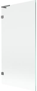 Mexen, Paravan de baie Mexen Lunar L cu 1 aripă 90 x 150 cm, transparent, gri închis - 897L-090-000-95-00