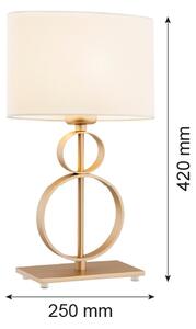 Lampă de masă PERSEO 1xE27/15W/230V crem/auriu Argon 8310