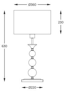 Lampă de masă Zuma Line RLT93163-1GW -REA 1xE27/60W/230V alb