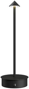 HOMCOM Lampă de Masă Reîncărcabilă cu USB, Lampă Fără Fir cu Temperatura Culorii Reglabilă 3000K/4500K/6500K, Control Tactil, Autonomie 4-8 Ore, Negru | Aosom Romania