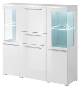 Z0ND0 Dulap tip bar Indiko Typ 46 (alb + alb lucios) (cu iluminat). 1108207