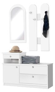 Set mobilier hol Ganton 1 (alb) (cu oglindă). 1123817