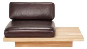 Fotoliu din piele Mokuno L lounge DarkBrown