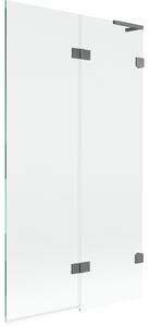 Mexen Lunar L, paravan de cadă cu 2 aripi, dreapta, 100 x 150 cm, sticlă transparentă, grafit, 897L-100-100-95-00-P