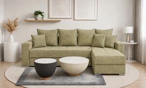 Colțar Extensibil Claudia Mare XXL Memory Verde Olive - Aragon 35, Interschimbabil