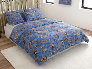 Lenjerie de pat din bumbac pentru copii STEAM DREAMS albastra Dimensiune lenjerie de pat: 70 x 90 cm | 140 x 200 cm