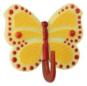 Set 3 cârlige autoadezive Metaltex Butterfly, colorate