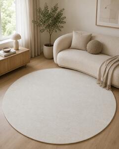 Covor Belgian Living Dormitor, Fargo Rotund 71501 56, Alb Dreptunghi, 120x120