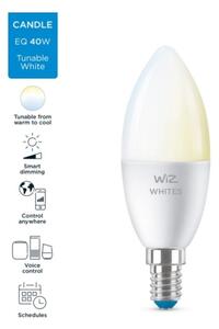 Bec LED dimabil C37 E14/4,9W/230V 2700-6500K CRI 90 Wi-Fi WiZ