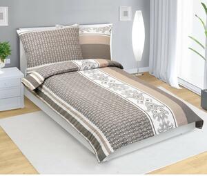 Lenjerie de pat din bumbac Bellatex Ornament cafea, 140 x 200 cm, 70 x 90 cm, 140 x 200 cm, 70 x 90 cm