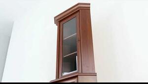 Vitrina KENT ENAD1WN, castan, PAL/sticla securizata, 59x59x115 cm