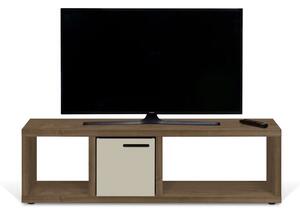 Comodă TV cu aspect de lemn de nuc TemaHome Berlin, 150x45 cm