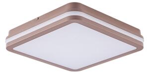 Brilagi-LED Aplica de exterior cu senzor BENE, LED 24W, 230V, 26x26 cm, maro, IP54